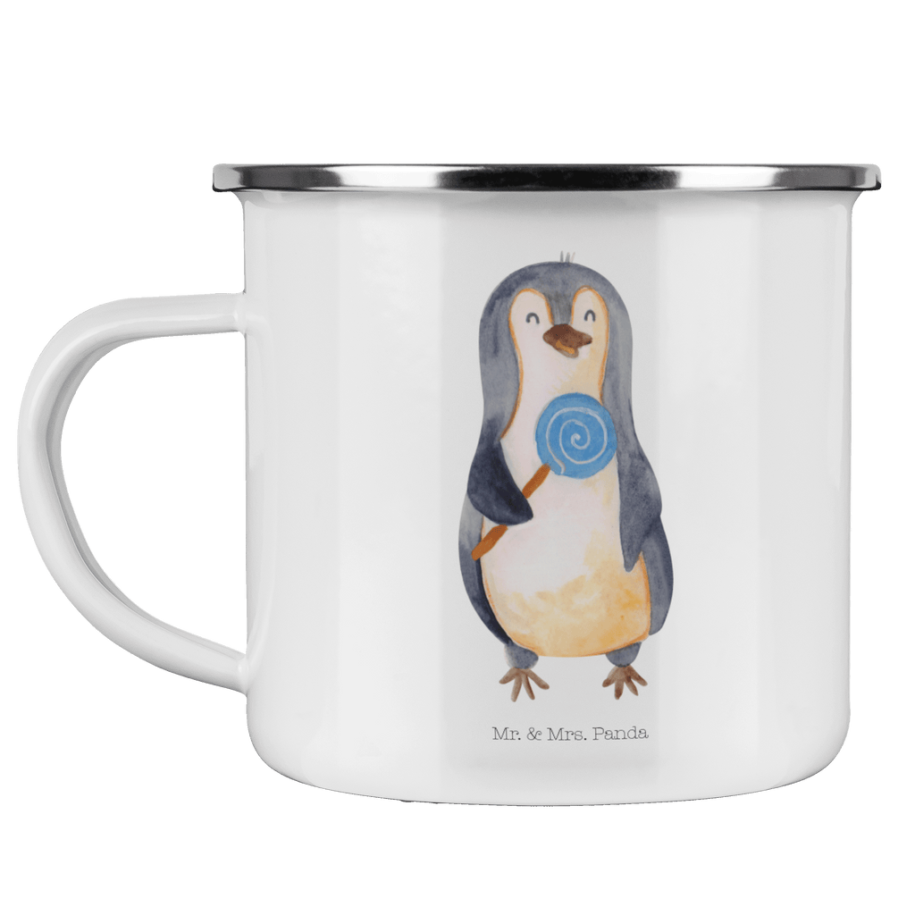 Camping Emaille Tasse Pinguin Lolli Campingtasse, Trinkbecher, Metalltasse, Outdoor Tasse, Emaille Trinkbecher, Blechtasse Outdoor, Emaille Campingbecher, Edelstahl Trinkbecher, Metalltasse für Camping, Kaffee Blechtasse, Camping Tasse Metall, Pinguin, Pinguine, Lolli, Süßigkeiten, Blödsinn, Spruch, Rebell, Gauner, Ganove, Rabauke