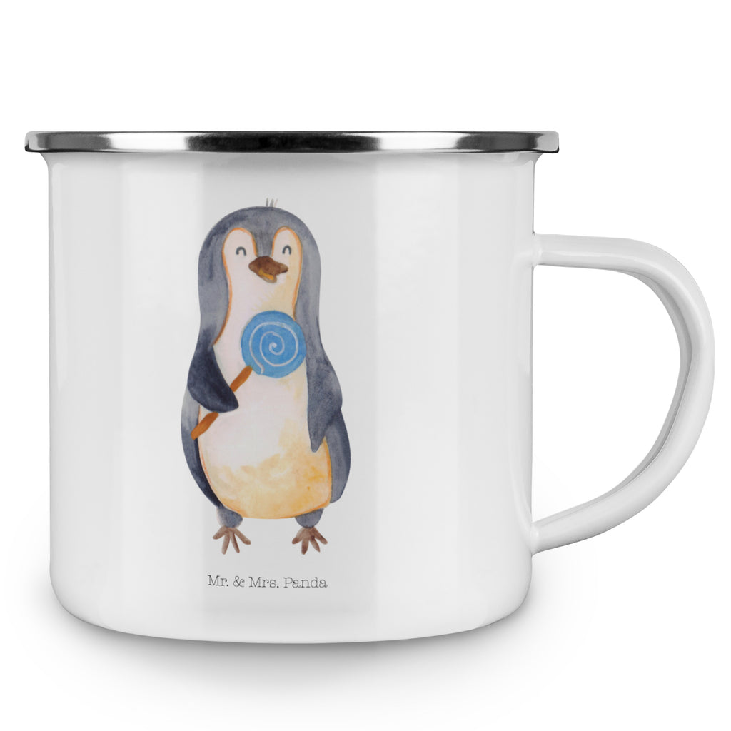 Camping Emaille Tasse Pinguin Lolli Campingtasse, Trinkbecher, Metalltasse, Outdoor Tasse, Emaille Trinkbecher, Blechtasse Outdoor, Emaille Campingbecher, Edelstahl Trinkbecher, Metalltasse für Camping, Kaffee Blechtasse, Camping Tasse Metall, Pinguin, Pinguine, Lolli, Süßigkeiten, Blödsinn, Spruch, Rebell, Gauner, Ganove, Rabauke
