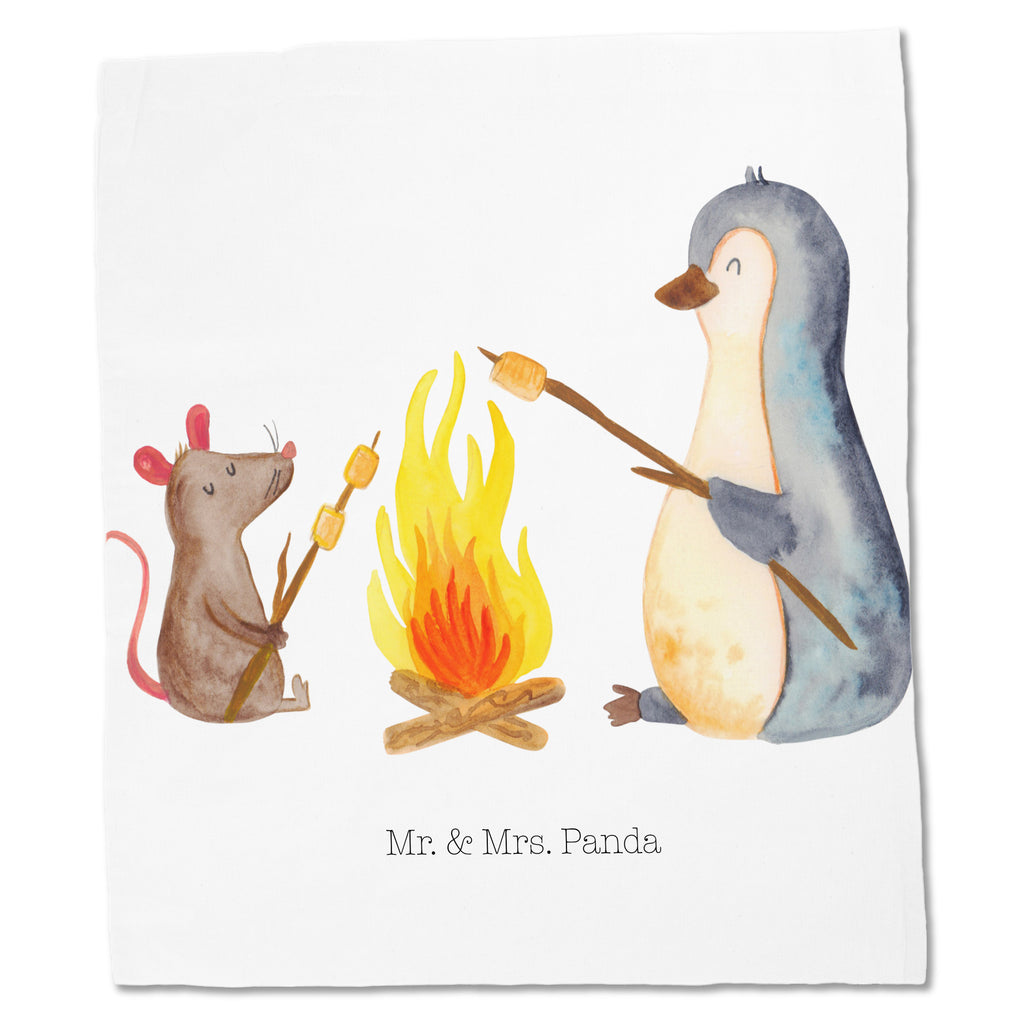 Tragetasche Pinguin Lagerfeuer Beuteltasche, Beutel, Einkaufstasche, Jutebeutel, Stoffbeutel, Pinguin, Maus, Pinguine, Lagerfeuer, Leben, Arbeit, Job, Motivation, Büro, Büroalltag, Lebensspruch, Lebensmotivation, Neustart, Liebe, grillen, Feuer, Marshmallows