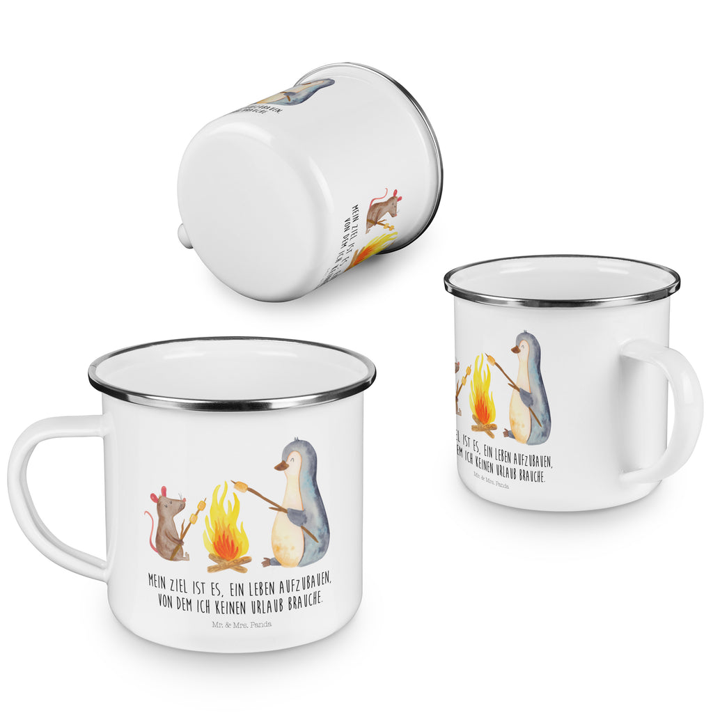 Camping Emaille Tasse Pinguin Lagerfeuer Campingtasse, Trinkbecher, Metalltasse, Outdoor Tasse, Emaille Trinkbecher, Blechtasse Outdoor, Emaille Campingbecher, Edelstahl Trinkbecher, Metalltasse für Camping, Kaffee Blechtasse, Camping Tasse Metall, Pinguin, Maus, Pinguine, Lagerfeuer, Leben, Arbeit, Job, Motivation, Büro, Büroalltag, Lebensspruch, Lebensmotivation, Neustart, Liebe, grillen, Feuer, Marshmallows