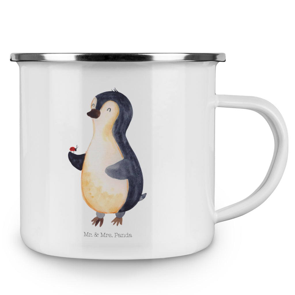 Camping Emaille Tasse Pinguin Marienkäfer Campingtasse, Trinkbecher, Metalltasse, Outdoor Tasse, Emaille Trinkbecher, Blechtasse Outdoor, Emaille Campingbecher, Edelstahl Trinkbecher, Metalltasse für Camping, Kaffee Blechtasse, Camping Tasse Metall, Pinguin, Pinguine, Marienkäfer, Liebe, Wunder, Glück, Freude, Lebensfreude
