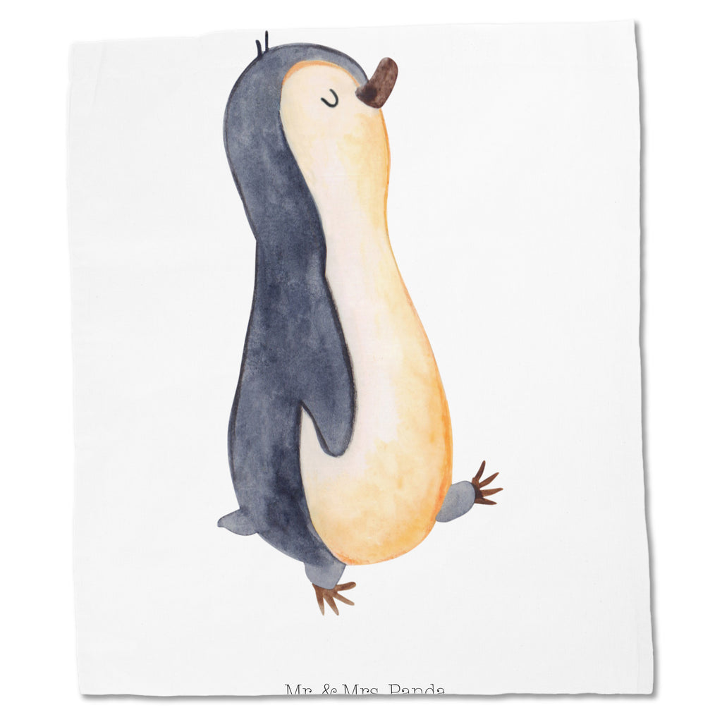 Tragetasche Pinguin marschierend Beuteltasche, Beutel, Einkaufstasche, Jutebeutel, Stoffbeutel, Pinguin, Pinguine, Frühaufsteher, Langschläfer, Bruder, Schwester, Familie