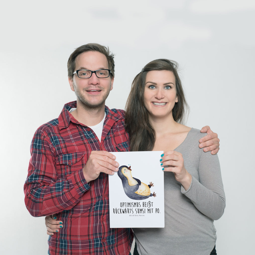 Poster Pinguin lachend Poster, Wandposter, Bild, Wanddeko, Küchenposter, Kinderposter, Wanddeko Bild, Raumdekoration, Wanddekoration, Handgemaltes Poster, Mr. & Mrs. Panda Poster, Designposter, Kunstdruck, Posterdruck, Pinguin, Pinguine, lustiger Spruch, Optimismus, Fröhlich, Lachen, Humor, Fröhlichkeit