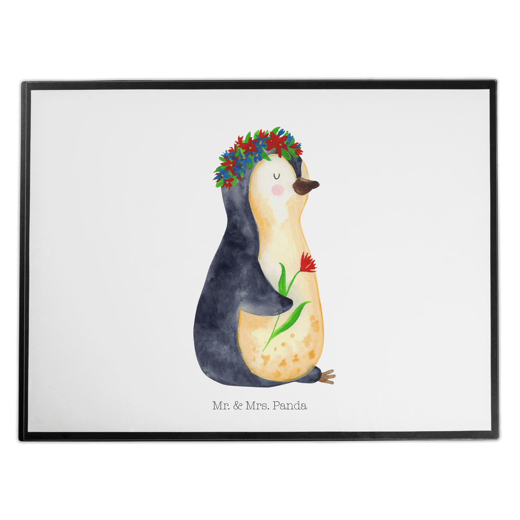 Schreibtischunterlage Pinguin Blumenkranz Schreibunterlage, Schreibtischauflage, Bürobedarf, Büroartikel, Schreibwaren, Schreibtisch Unterlagen, Schreibtischunterlage Groß, Pinguin, Pinguine, Blumenkranz, Universum, Leben, Wünsche, Ziele, Lebensziele, Motivation, Lebenslust, Liebeskummer, Geschenkidee