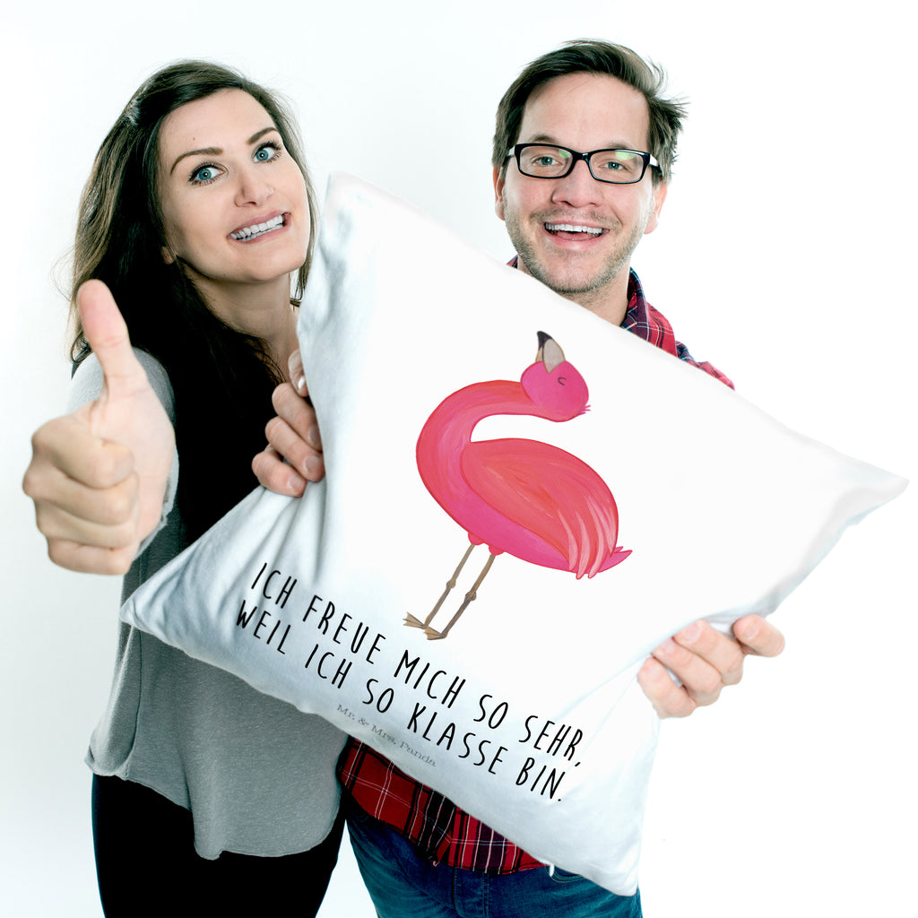 40x40 Kissen Flamingo stolz Kissenhülle, Kopfkissen, Sofakissen, Dekokissen, Motivkissen, Flamingo, stolz, Freude, Selbstliebe, Selbstakzeptanz, Freundin, beste Freundin, Tochter, Mama, Schwester