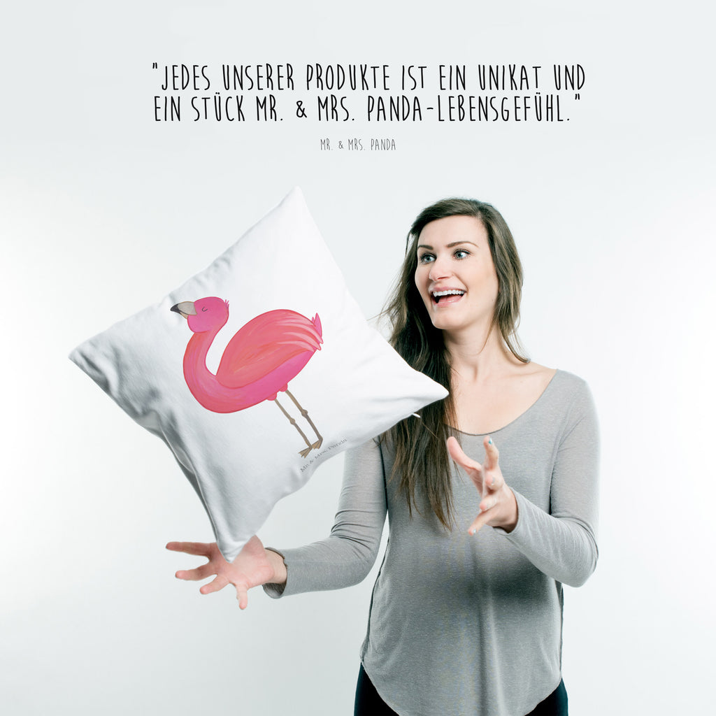 40x40 Kissen Flamingo stolz Kissenhülle, Kopfkissen, Sofakissen, Dekokissen, Motivkissen, Flamingo, stolz, Freude, Selbstliebe, Selbstakzeptanz, Freundin, beste Freundin, Tochter, Mama, Schwester