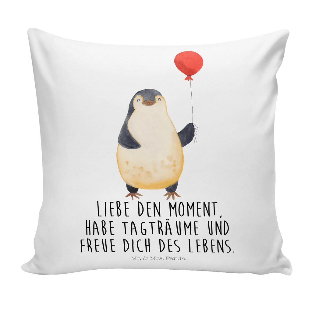 40x40 Kissen Pinguin Luftballon Kissenhülle, Kopfkissen, Sofakissen, Dekokissen, Motivkissen, Pinguin, Pinguine, Luftballon, Tagträume, Lebenslust, Geschenk Freundin, Geschenkidee, beste Freundin, Motivation, Neustart, neues Leben, Liebe, Glück