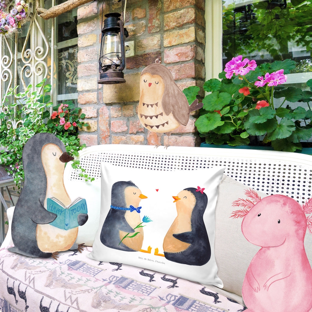 40x40 Kissen Pinguin Pärchen Kissenhülle, Kopfkissen, Sofakissen, Dekokissen, Motivkissen, Pinguin, Pinguine, Liebe, Liebespaar, Liebesbeweis, Liebesgeschenk, Verlobung, Jahrestag, Hochzeitstag, Hochzeit, Hochzeitsgeschenk, große Liebe, Traumpaar