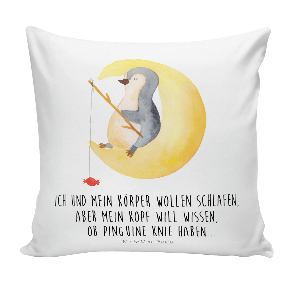 40x40 Kissen Pinguin Mond Kissenhülle, Kopfkissen, Sofakissen, Dekokissen, Motivkissen, Pinguin, Pinguine, Spruch, schlafen, Nachtruhe, Einschlafen, Schlafzimmer, Schlafstörungen, Gästezimmer