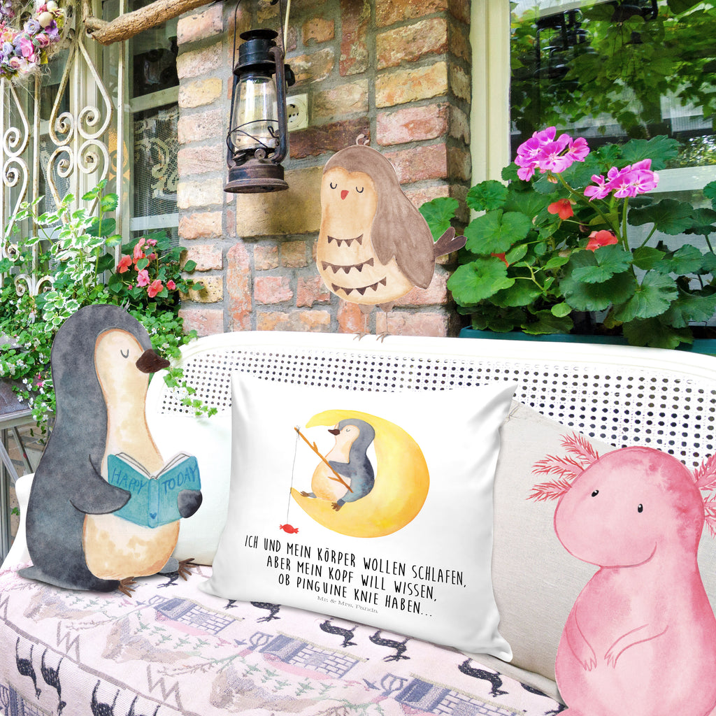 40x40 Kissen Pinguin Mond Kissenhülle, Kopfkissen, Sofakissen, Dekokissen, Motivkissen, Pinguin, Pinguine, Spruch, schlafen, Nachtruhe, Einschlafen, Schlafzimmer, Schlafstörungen, Gästezimmer