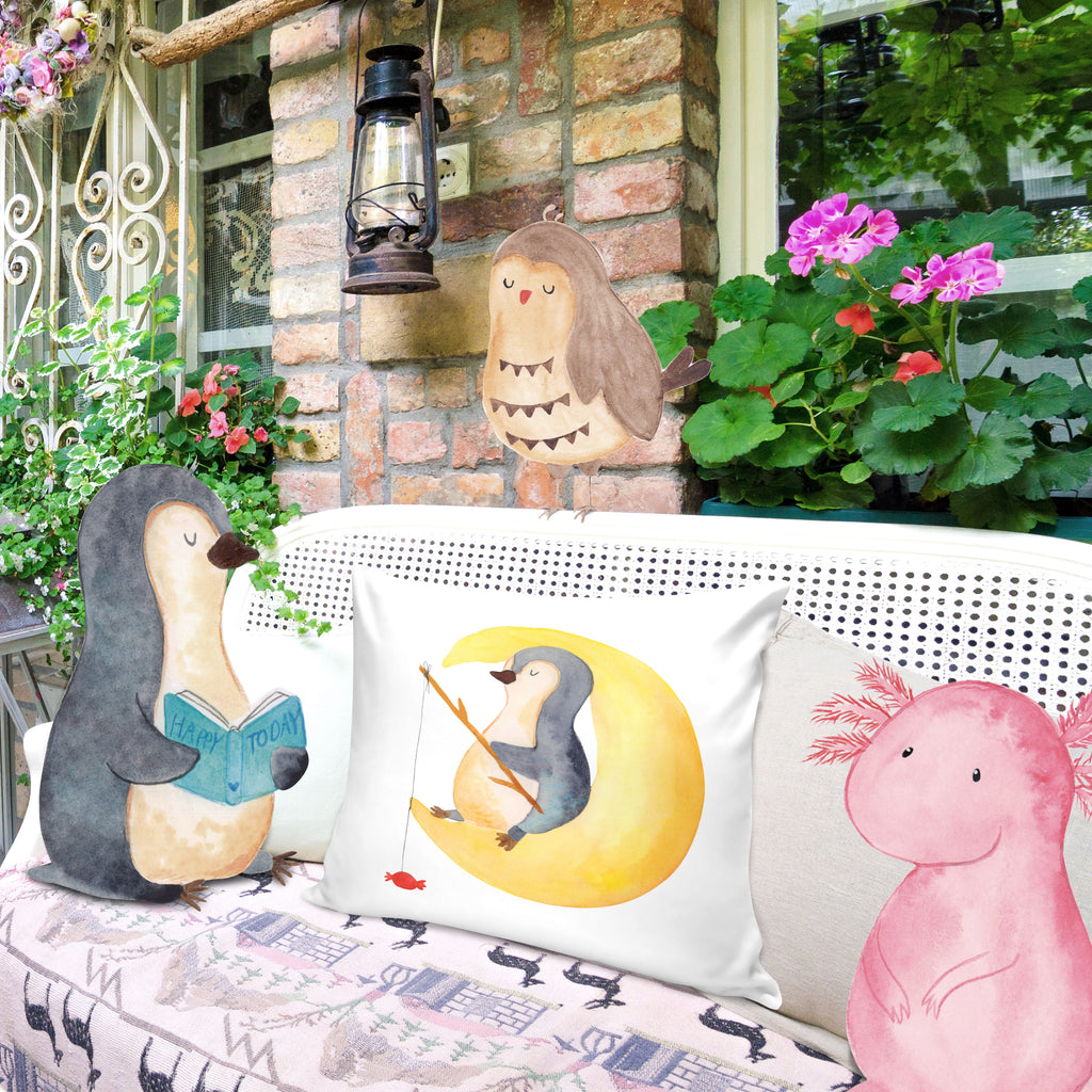 40x40 Kissen Pinguin Mond Kissenhülle, Kopfkissen, Sofakissen, Dekokissen, Motivkissen, Pinguin, Pinguine, Spruch, schlafen, Nachtruhe, Einschlafen, Schlafzimmer, Schlafstörungen, Gästezimmer