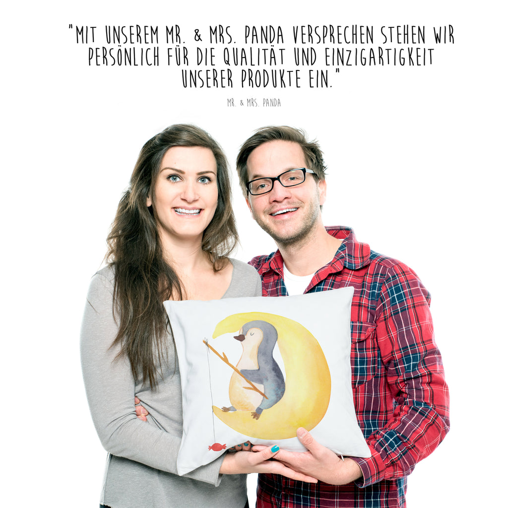 40x40 Kissen Pinguin Mond Kissenhülle, Kopfkissen, Sofakissen, Dekokissen, Motivkissen, Pinguin, Pinguine, Spruch, schlafen, Nachtruhe, Einschlafen, Schlafzimmer, Schlafstörungen, Gästezimmer