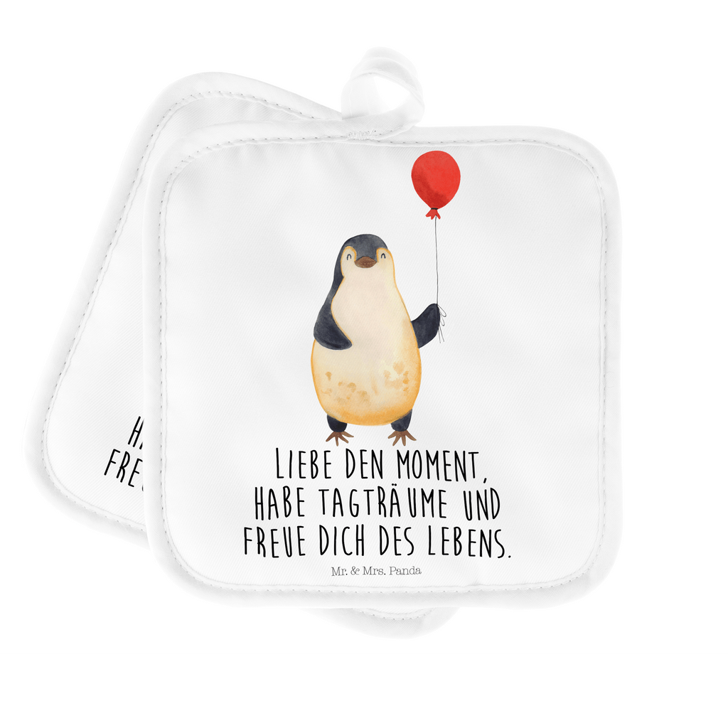 2er Set Topflappen  Pinguin Luftballon Topflappen, Topfuntersetzer, Ofenhandschuh, Topflappen Set, Topflappen lustig, Topflappen mit Spruch, Pinguin, Pinguine, Luftballon, Tagträume, Lebenslust, Geschenk Freundin, Geschenkidee, beste Freundin, Motivation, Neustart, neues Leben, Liebe, Glück