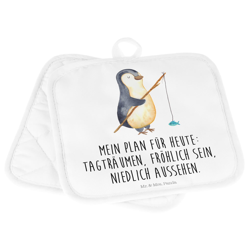 2er Set Topflappen  Pinguin Angler Topflappen, Topfuntersetzer, Ofenhandschuh, Topflappen Set, Topflappen lustig, Topflappen mit Spruch, Pinguin, Pinguine, Angeln, Angler, Tagträume, Hobby, Plan, Planer, Tagesplan, Neustart, Motivation, Geschenk, Freundinnen, Geschenkidee, Urlaub, Wochenende