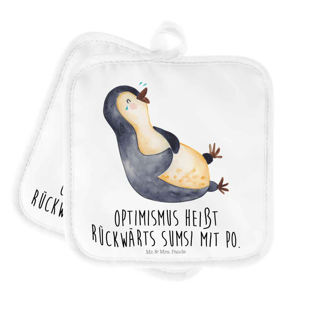 2er Set Topflappen  Pinguin lachend Topflappen, Topfuntersetzer, Ofenhandschuh, Topflappen Set, Topflappen lustig, Topflappen mit Spruch, Pinguin, Pinguine, lustiger Spruch, Optimismus, Fröhlich, Lachen, Humor, Fröhlichkeit