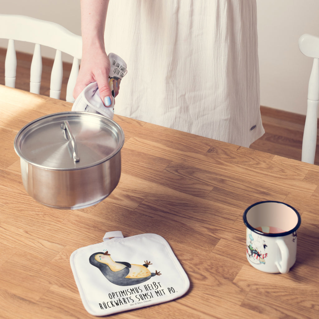 2er Set Topflappen  Pinguin lachend Topflappen, Topfuntersetzer, Ofenhandschuh, Topflappen Set, Topflappen lustig, Topflappen mit Spruch, Pinguin, Pinguine, lustiger Spruch, Optimismus, Fröhlich, Lachen, Humor, Fröhlichkeit