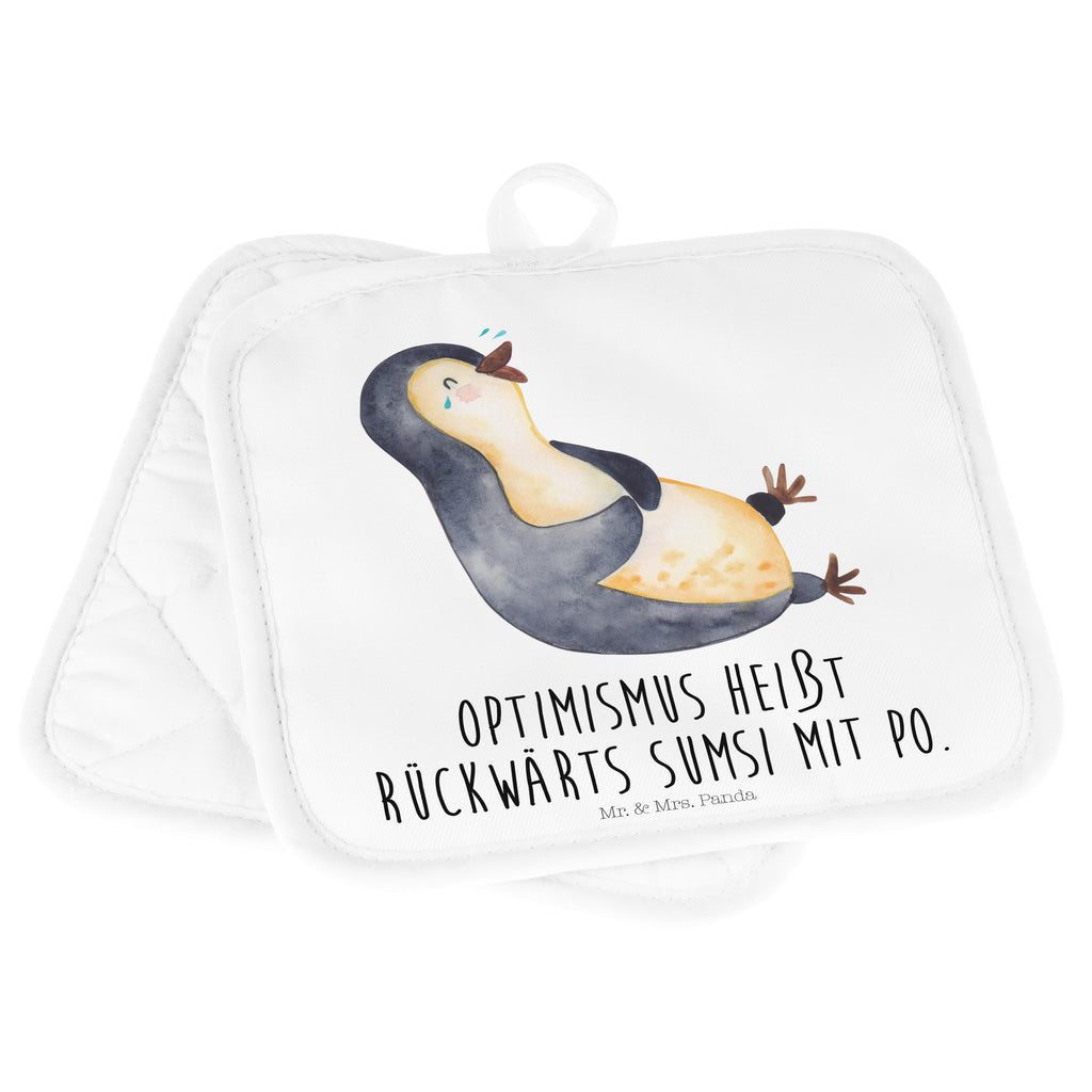2er Set Topflappen  Pinguin lachend Topflappen, Topfuntersetzer, Ofenhandschuh, Topflappen Set, Topflappen lustig, Topflappen mit Spruch, Pinguin, Pinguine, lustiger Spruch, Optimismus, Fröhlich, Lachen, Humor, Fröhlichkeit
