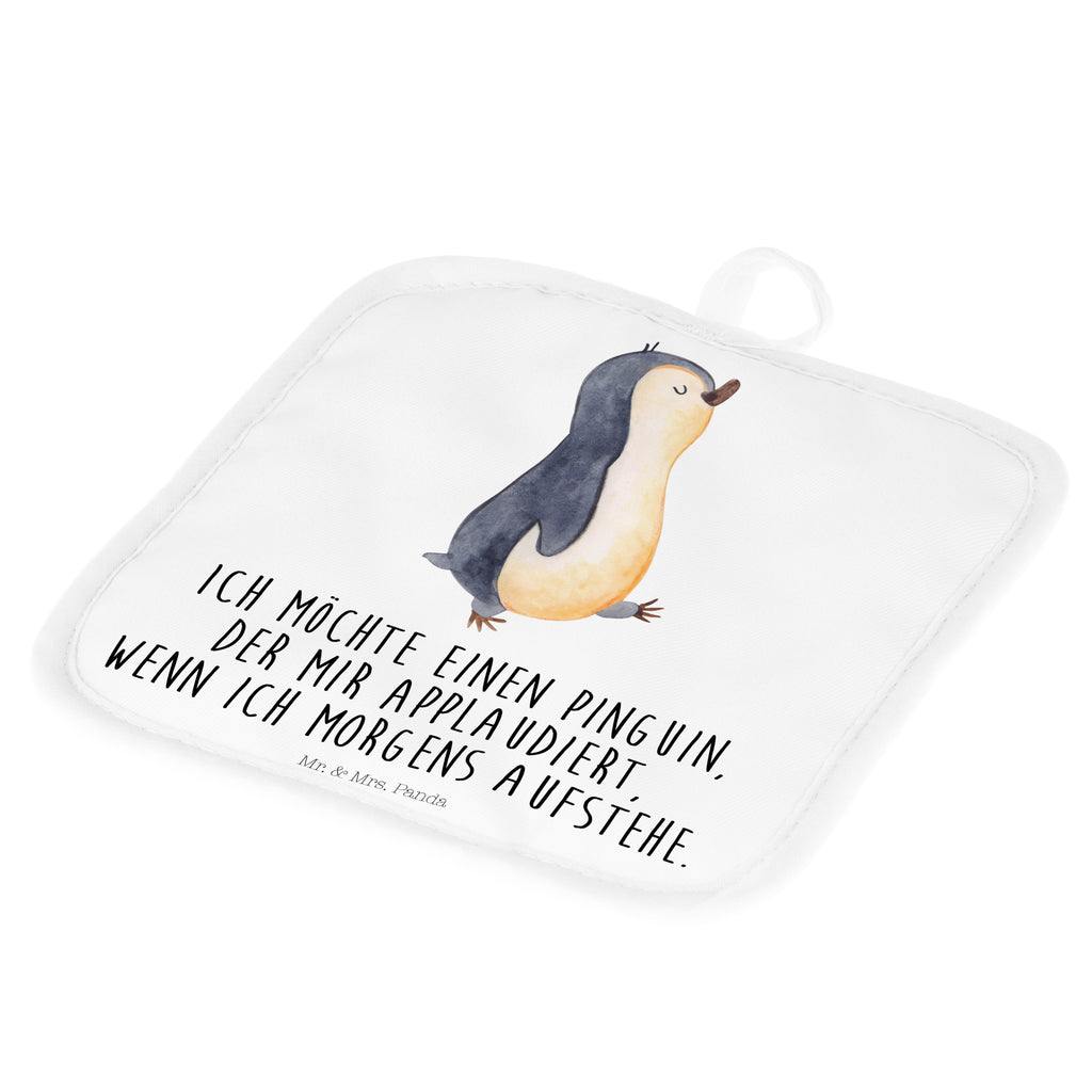 2er Set Topflappen  Pinguin marschierend Topflappen, Topfuntersetzer, Ofenhandschuh, Topflappen Set, Topflappen lustig, Topflappen mit Spruch, Pinguin, Pinguine, Frühaufsteher, Langschläfer, Bruder, Schwester, Familie