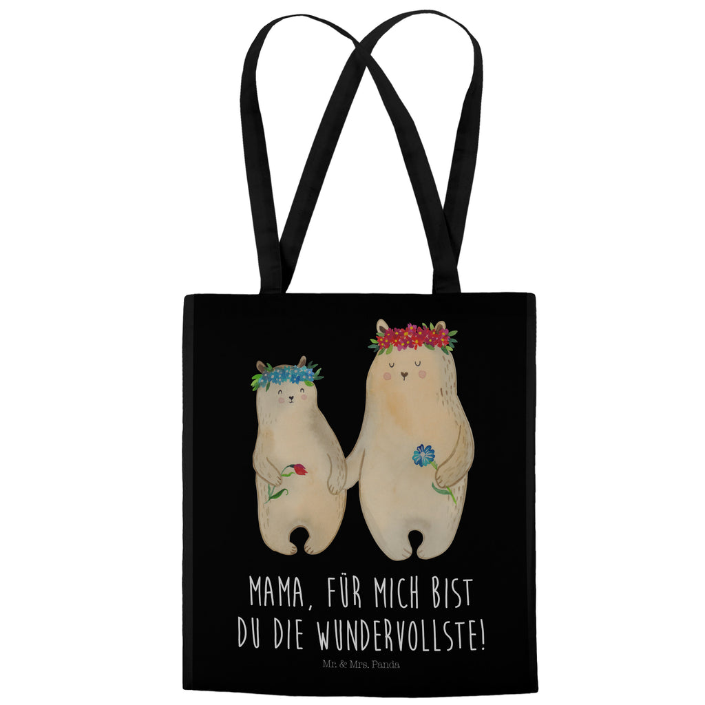Tragetasche Bären mit Blumenkranz Beuteltasche, Beutel, Einkaufstasche, Jutebeutel, Stoffbeutel, Familie, Vatertag, Muttertag, Bruder, Schwester, Mama, Papa, Oma, Opa, Bär, Bären, Mutter, Mutti, Mami, Lieblingsmensch, Lieblingsmama, beste Mutter, weltbeste Mama, Geschenk Mama. Muttertag, Tochter, Kind, Kinder, Töchter, Family, Vorbild