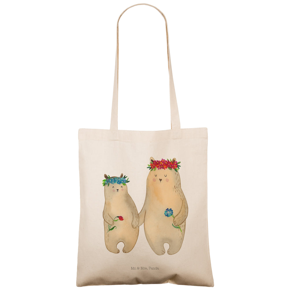 Tragetasche Bären mit Blumenkranz Beuteltasche, Beutel, Einkaufstasche, Jutebeutel, Stoffbeutel, Familie, Vatertag, Muttertag, Bruder, Schwester, Mama, Papa, Oma, Opa, Bär, Bären, Mutter, Mutti, Mami, Lieblingsmensch, Lieblingsmama, beste Mutter, weltbeste Mama, Geschenk Mama. Muttertag, Tochter, Kind, Kinder, Töchter, Family, Vorbild