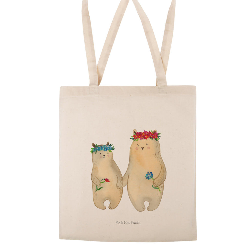 Tragetasche Bären mit Blumenkranz Beuteltasche, Beutel, Einkaufstasche, Jutebeutel, Stoffbeutel, Familie, Vatertag, Muttertag, Bruder, Schwester, Mama, Papa, Oma, Opa, Bär, Bären, Mutter, Mutti, Mami, Lieblingsmensch, Lieblingsmama, beste Mutter, weltbeste Mama, Geschenk Mama. Muttertag, Tochter, Kind, Kinder, Töchter, Family, Vorbild