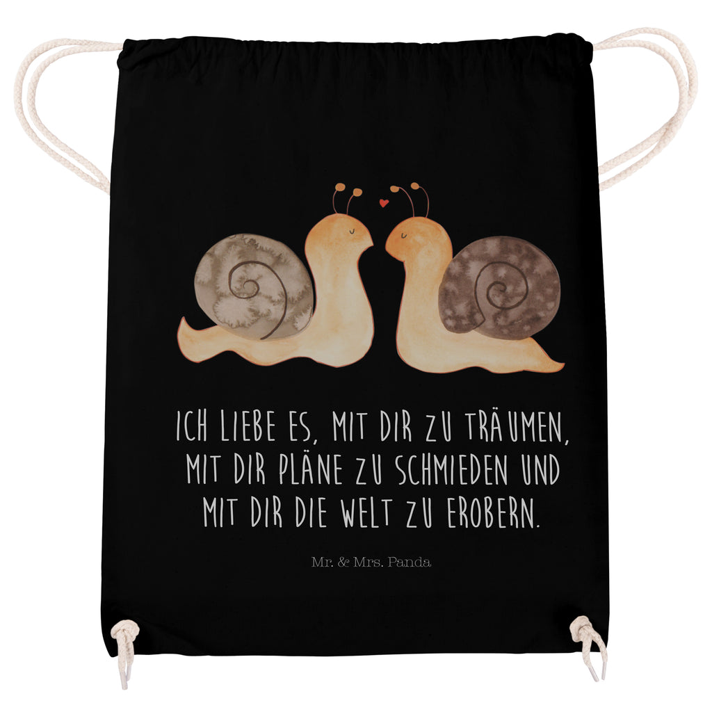 Sportbeutel Schnecken Liebe Turnbeutel, Beutel, Sporttasche, Tasche, Stoffbeutel, Liebe, Partner, Freund, Freundin, Ehemann, Ehefrau, Heiraten, Verlobung, Heiratsantrag, Liebesgeschenk, Jahrestag, Hocheitstag