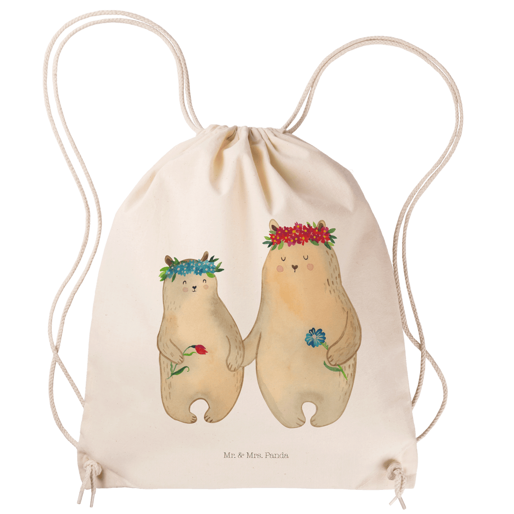 Sportbeutel Bären mit Blumenkranz Turnbeutel, Beutel, Sporttasche, Tasche, Stoffbeutel, Familie, Vatertag, Muttertag, Bruder, Schwester, Mama, Papa, Oma, Opa, Bär, Bären, Mutter, Mutti, Mami, Lieblingsmensch, Lieblingsmama, beste Mutter, weltbeste Mama, Geschenk Mama. Muttertag, Tochter, Kind, Kinder, Töchter, Family, Vorbild