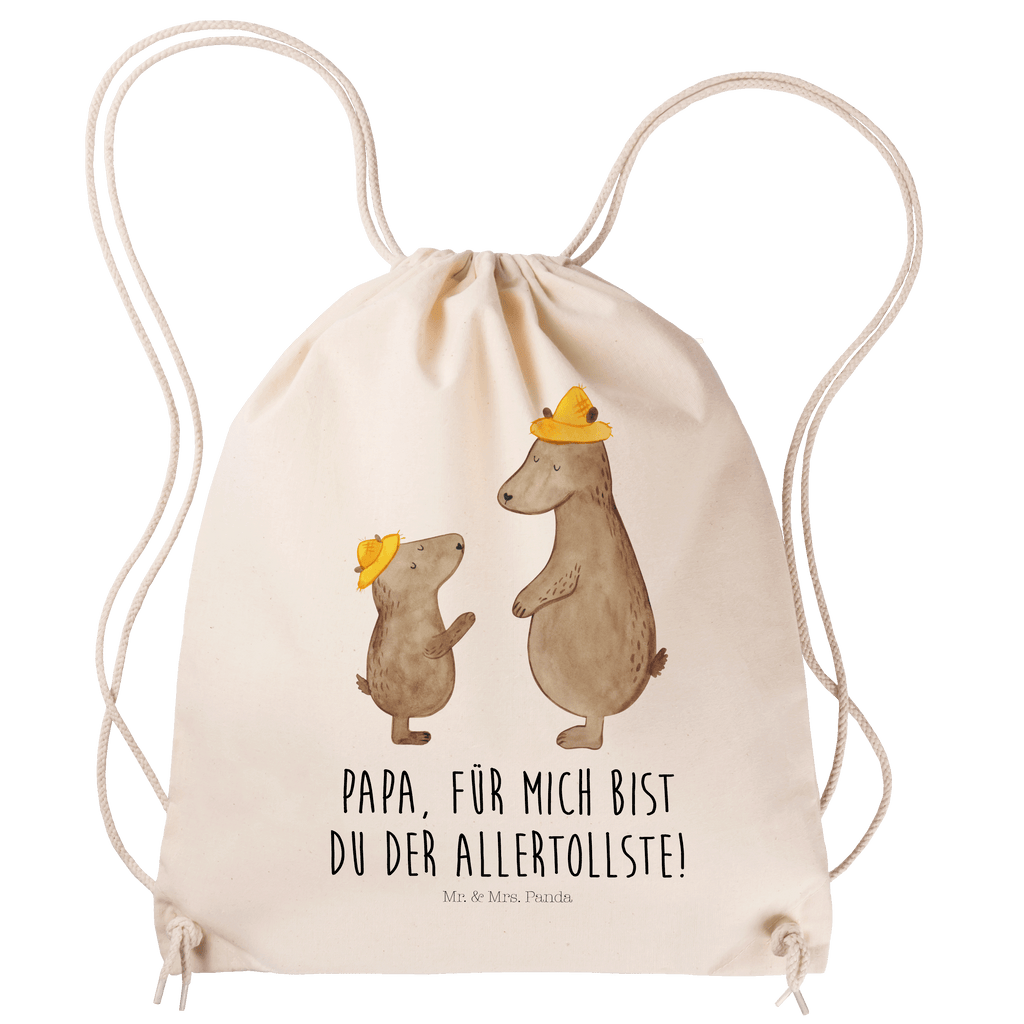Sportbeutel Bären mit Hut Turnbeutel, Beutel, Sporttasche, Tasche, Stoffbeutel, Familie, Vatertag, Muttertag, Bruder, Schwester, Mama, Papa, Oma, Opa, Bär, Bären, Vater, Papi, Paps, Dad, Daddy, Lieblingsmensch, Sohn, Söhne, Kind, Kinder, Vater-Sohn, Family, Vorbild