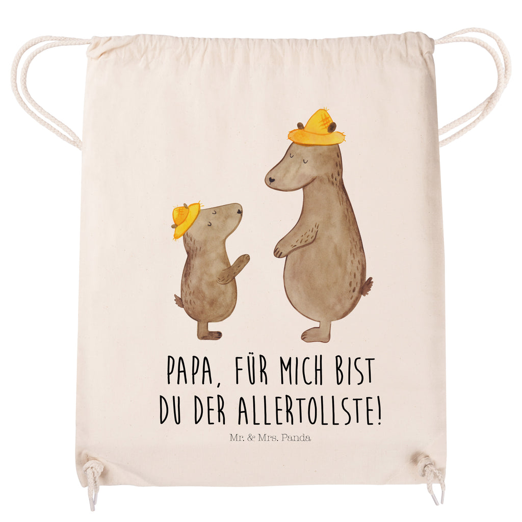 Sportbeutel Bären mit Hut Turnbeutel, Beutel, Sporttasche, Tasche, Stoffbeutel, Familie, Vatertag, Muttertag, Bruder, Schwester, Mama, Papa, Oma, Opa, Bär, Bären, Vater, Papi, Paps, Dad, Daddy, Lieblingsmensch, Sohn, Söhne, Kind, Kinder, Vater-Sohn, Family, Vorbild