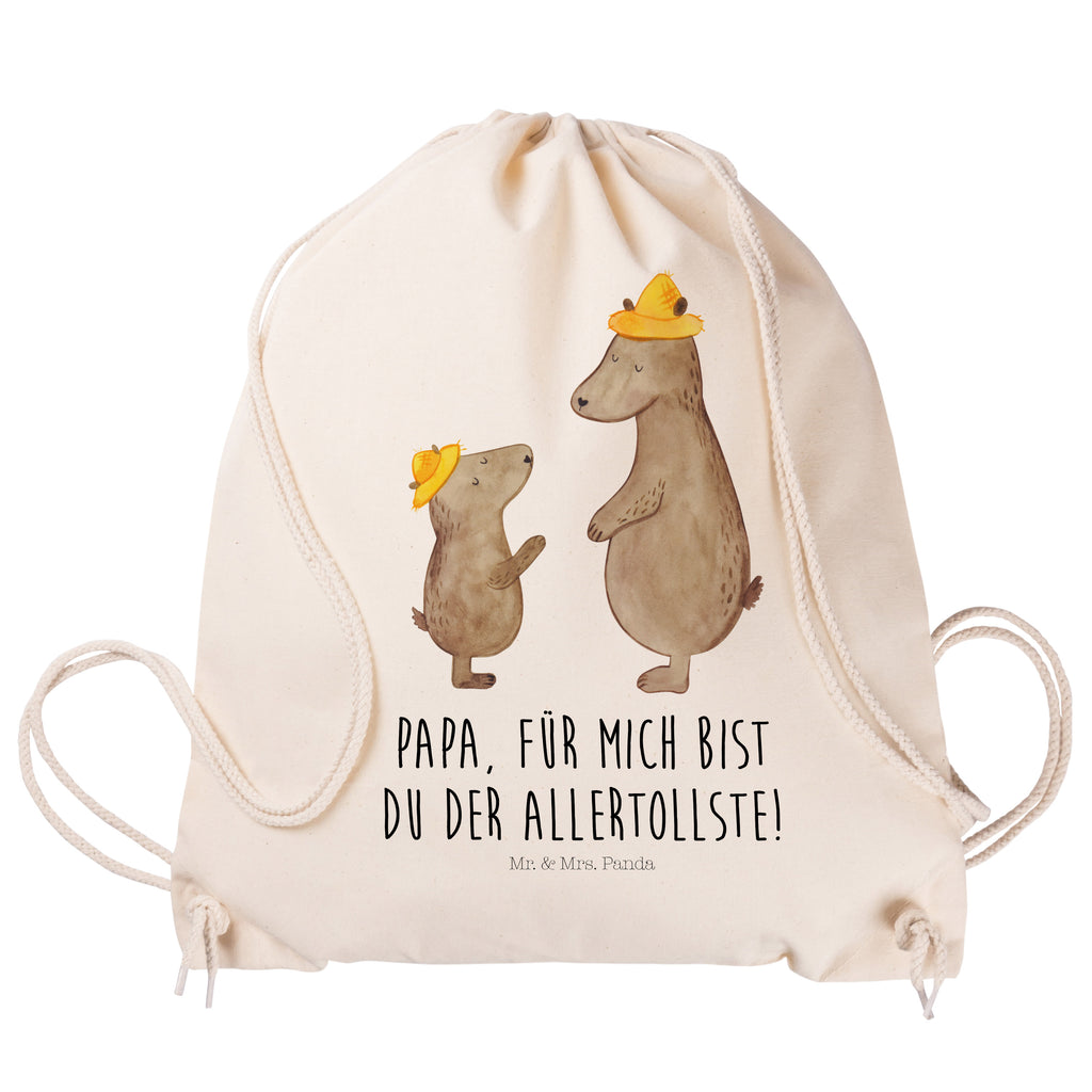 Sportbeutel Bären mit Hut Turnbeutel, Beutel, Sporttasche, Tasche, Stoffbeutel, Familie, Vatertag, Muttertag, Bruder, Schwester, Mama, Papa, Oma, Opa, Bär, Bären, Vater, Papi, Paps, Dad, Daddy, Lieblingsmensch, Sohn, Söhne, Kind, Kinder, Vater-Sohn, Family, Vorbild