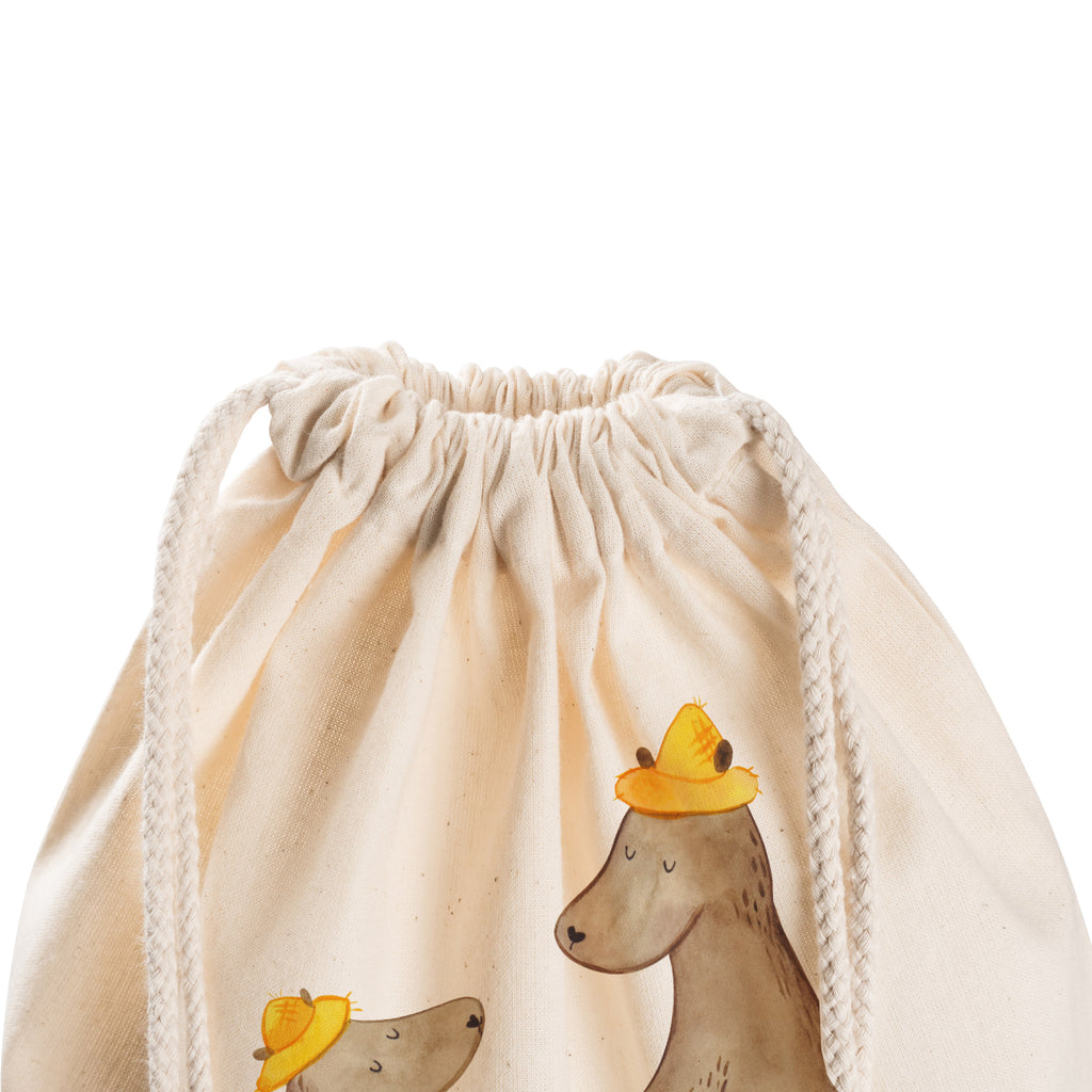 Sportbeutel Bären mit Hut Turnbeutel, Beutel, Sporttasche, Tasche, Stoffbeutel, Familie, Vatertag, Muttertag, Bruder, Schwester, Mama, Papa, Oma, Opa, Bär, Bären, Vater, Papi, Paps, Dad, Daddy, Lieblingsmensch, Sohn, Söhne, Kind, Kinder, Vater-Sohn, Family, Vorbild