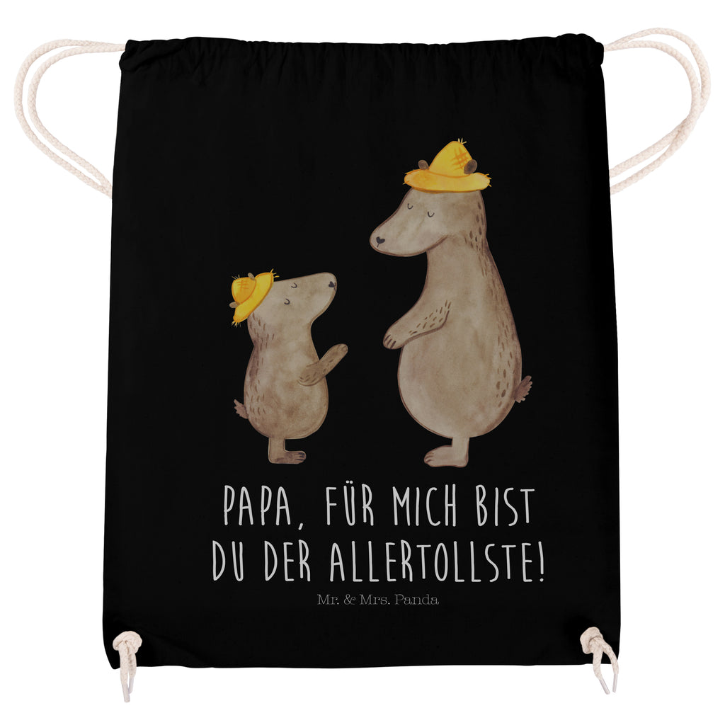 Sportbeutel Bären mit Hut Turnbeutel, Beutel, Sporttasche, Tasche, Stoffbeutel, Familie, Vatertag, Muttertag, Bruder, Schwester, Mama, Papa, Oma, Opa, Bär, Bären, Vater, Papi, Paps, Dad, Daddy, Lieblingsmensch, Sohn, Söhne, Kind, Kinder, Vater-Sohn, Family, Vorbild