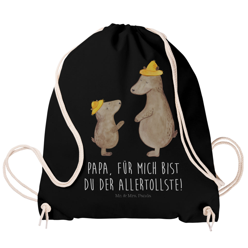 Sportbeutel Bären mit Hut Turnbeutel, Beutel, Sporttasche, Tasche, Stoffbeutel, Familie, Vatertag, Muttertag, Bruder, Schwester, Mama, Papa, Oma, Opa, Bär, Bären, Vater, Papi, Paps, Dad, Daddy, Lieblingsmensch, Sohn, Söhne, Kind, Kinder, Vater-Sohn, Family, Vorbild