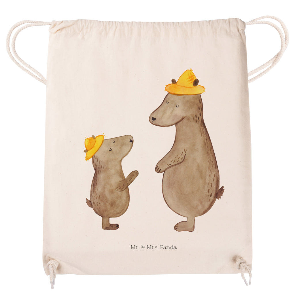 Sportbeutel Bären mit Hut Turnbeutel, Beutel, Sporttasche, Tasche, Stoffbeutel, Familie, Vatertag, Muttertag, Bruder, Schwester, Mama, Papa, Oma, Opa, Bär, Bären, Vater, Papi, Paps, Dad, Daddy, Lieblingsmensch, Sohn, Söhne, Kind, Kinder, Vater-Sohn, Family, Vorbild
