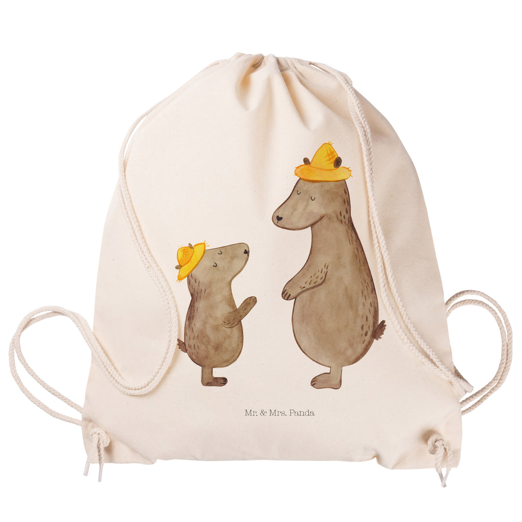 Sportbeutel Bären mit Hut Turnbeutel, Beutel, Sporttasche, Tasche, Stoffbeutel, Familie, Vatertag, Muttertag, Bruder, Schwester, Mama, Papa, Oma, Opa, Bär, Bären, Vater, Papi, Paps, Dad, Daddy, Lieblingsmensch, Sohn, Söhne, Kind, Kinder, Vater-Sohn, Family, Vorbild