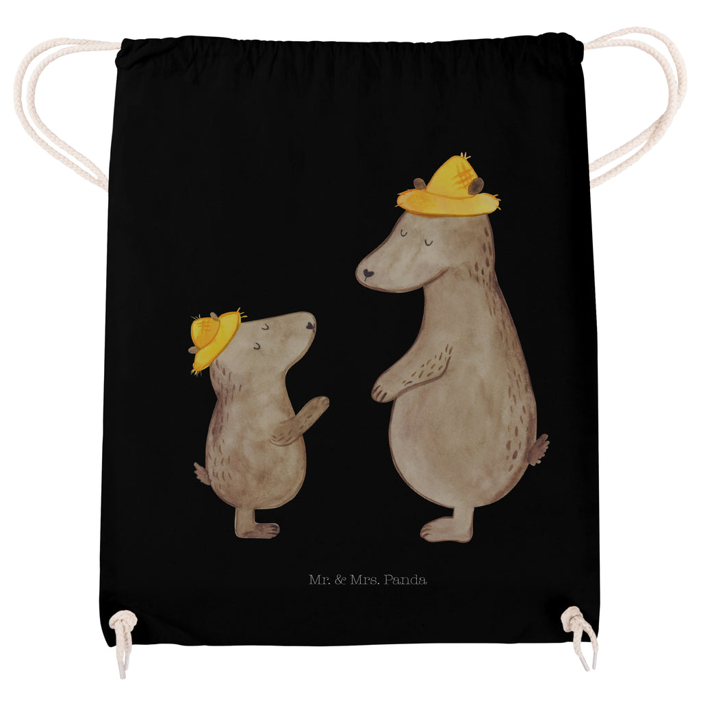 Sportbeutel Bären mit Hut Turnbeutel, Beutel, Sporttasche, Tasche, Stoffbeutel, Familie, Vatertag, Muttertag, Bruder, Schwester, Mama, Papa, Oma, Opa, Bär, Bären, Vater, Papi, Paps, Dad, Daddy, Lieblingsmensch, Sohn, Söhne, Kind, Kinder, Vater-Sohn, Family, Vorbild