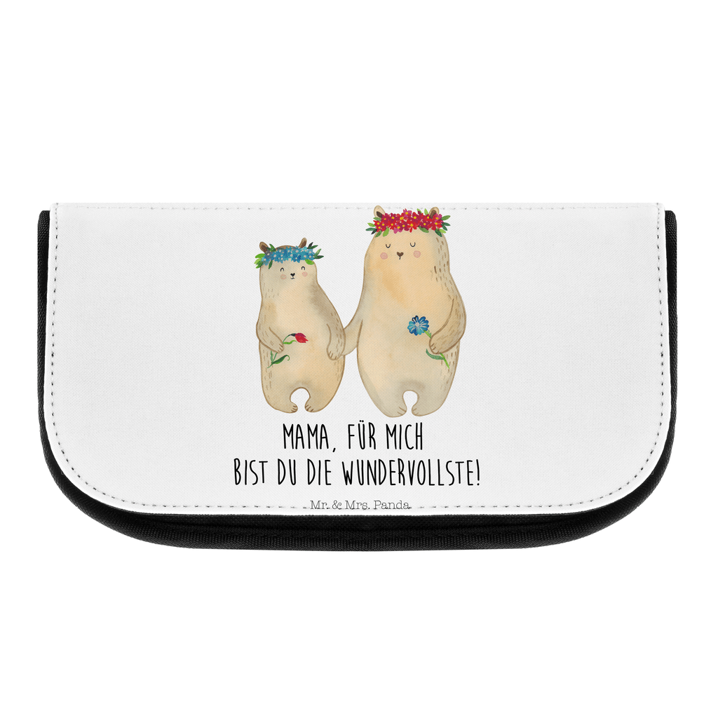 Kosmetiktasche Bären mit Blumenkranz Kosmetikbeutel, Kulturtasche, Kulturbeutel, Schminktasche, Make-Up Tasche, Familie, Vatertag, Muttertag, Bruder, Schwester, Mama, Papa, Oma, Opa, Bär, Bären, Mutter, Mutti, Mami, Lieblingsmensch, Lieblingsmama, beste Mutter, weltbeste Mama, Geschenk Mama. Muttertag, Tochter, Kind, Kinder, Töchter, Family, Vorbild