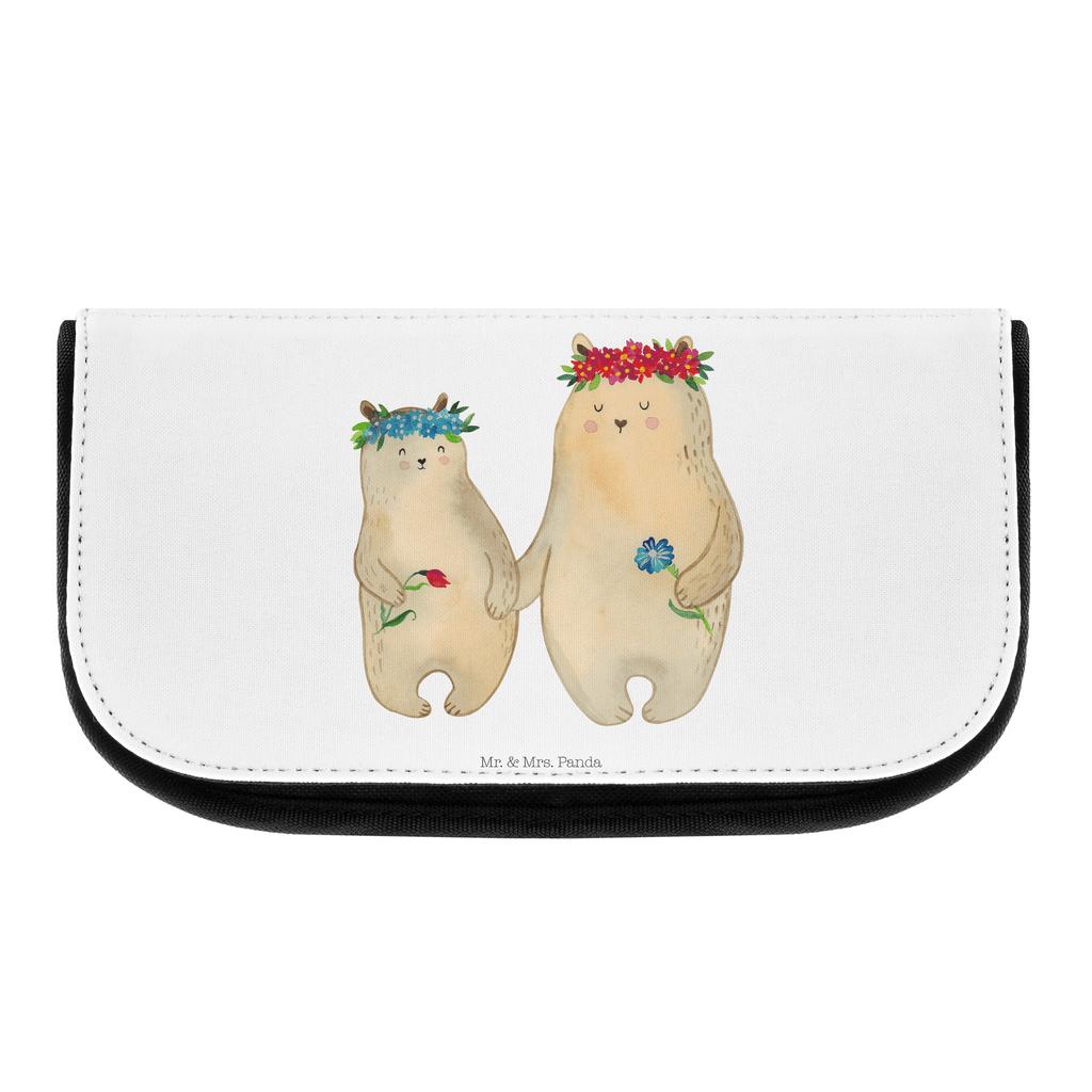 Kosmetiktasche Bären mit Blumenkranz Kosmetikbeutel, Kulturtasche, Kulturbeutel, Schminktasche, Make-Up Tasche, Familie, Vatertag, Muttertag, Bruder, Schwester, Mama, Papa, Oma, Opa, Bär, Bären, Mutter, Mutti, Mami, Lieblingsmensch, Lieblingsmama, beste Mutter, weltbeste Mama, Geschenk Mama. Muttertag, Tochter, Kind, Kinder, Töchter, Family, Vorbild