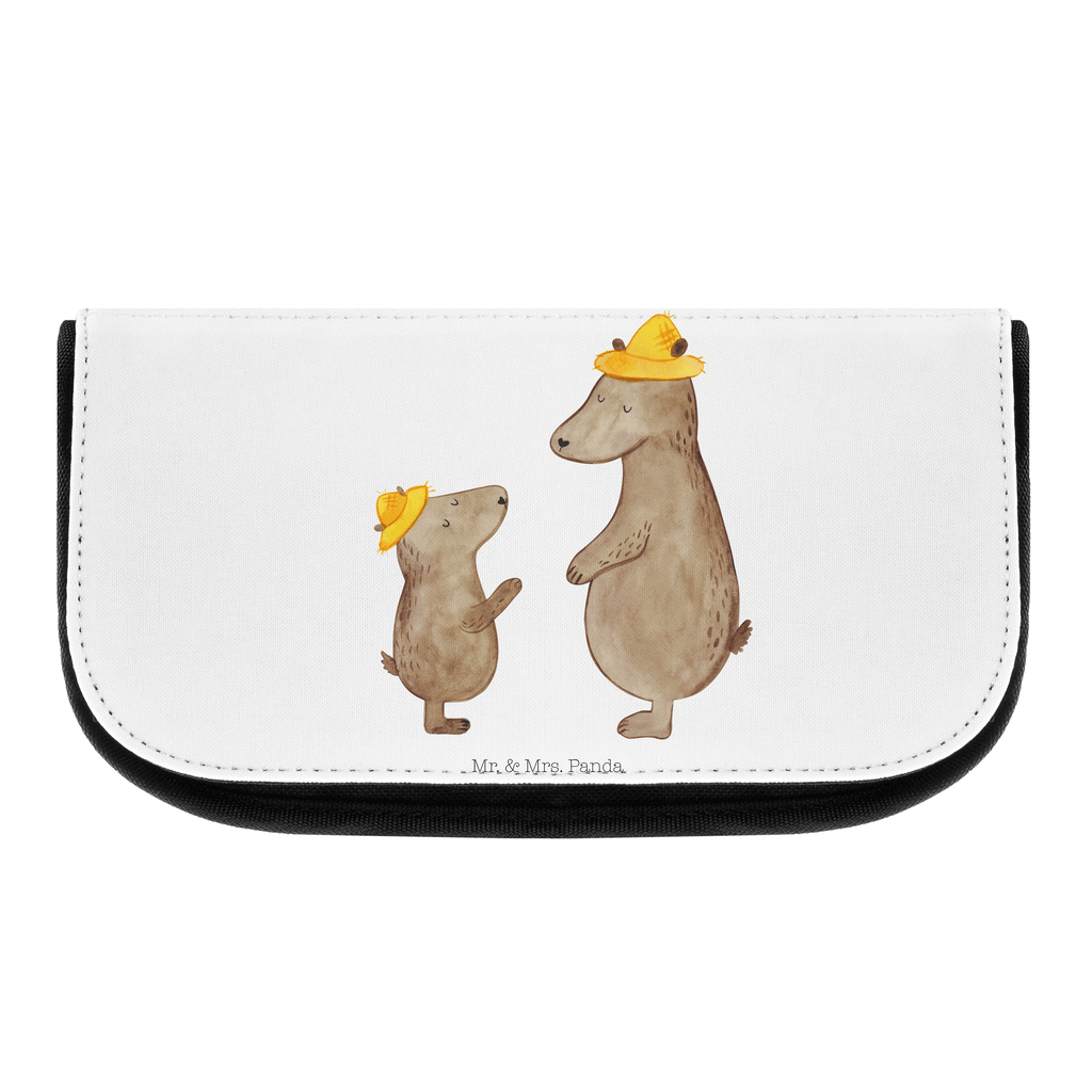Kosmetiktasche Bären mit Hut Kosmetikbeutel, Kulturtasche, Kulturbeutel, Schminktasche, Make-Up Tasche, Familie, Vatertag, Muttertag, Bruder, Schwester, Mama, Papa, Oma, Opa, Bär, Bären, Vater, Papi, Paps, Dad, Daddy, Lieblingsmensch, Sohn, Söhne, Kind, Kinder, Vater-Sohn, Family, Vorbild