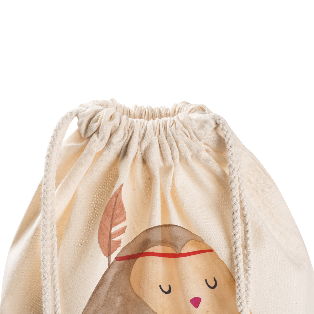 Sportbeutel Eule Federschmuck Turnbeutel, Beutel, Sporttasche, Tasche, Stoffbeutel, Eule, Eule Deko, Owl, Das Leben ist ein Abenteuer, Reisespruch, Federschmuck, Dekoration