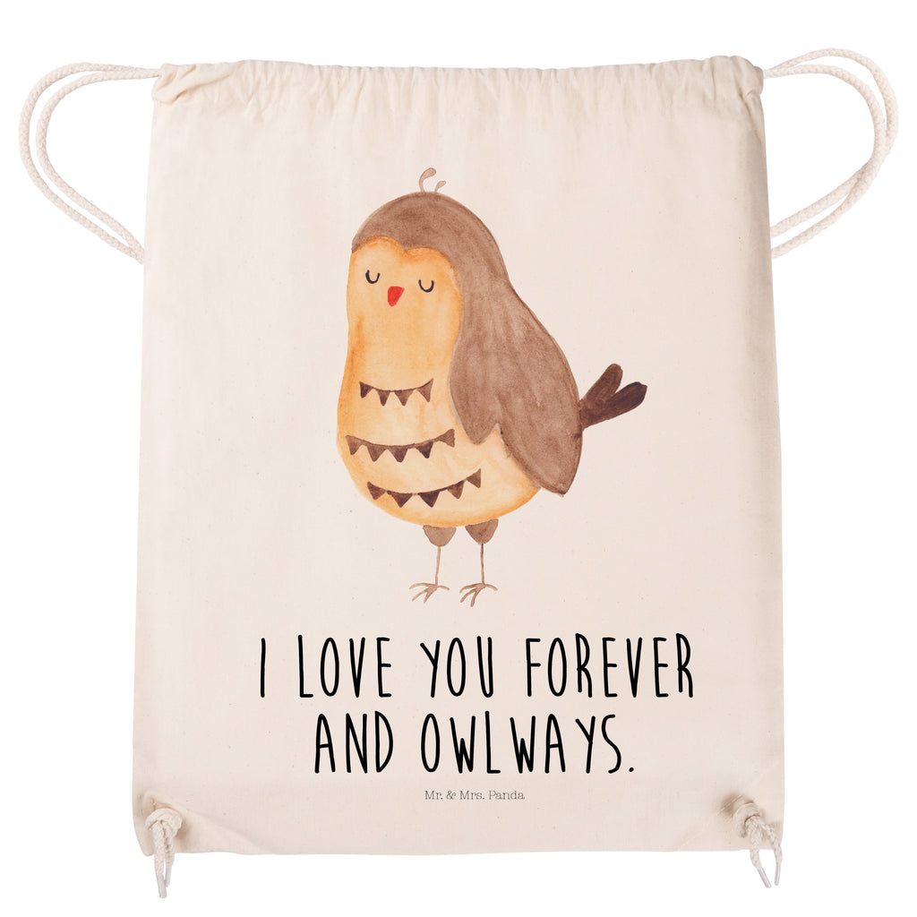 Sportbeutel Eule Zufrieden Turnbeutel, Beutel, Sporttasche, Tasche, Stoffbeutel, Eule, Eule Spruch, Eule deko, Owl, Liebe Spruch, Romantisch, Wortspiel lustig, Spruch schön, Geschenk Hochzeitstag