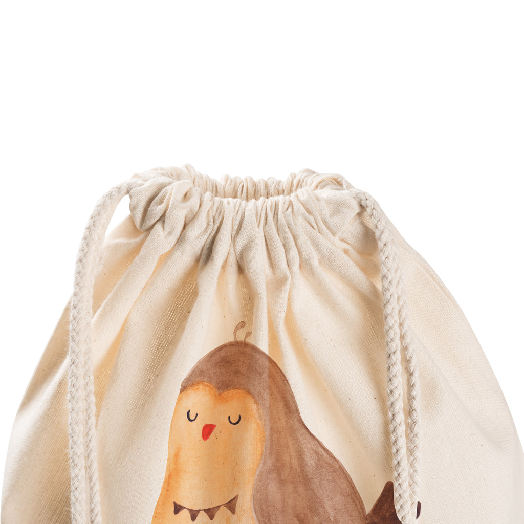 Sportbeutel Eule Zufrieden Turnbeutel, Beutel, Sporttasche, Tasche, Stoffbeutel, Eule, Eule Spruch, Eule deko, Owl, Liebe Spruch, Romantisch, Wortspiel lustig, Spruch schön, Geschenk Hochzeitstag