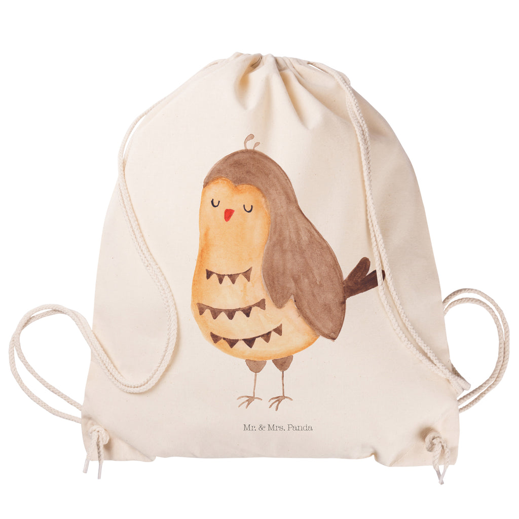 Sportbeutel Eule Zufrieden Turnbeutel, Beutel, Sporttasche, Tasche, Stoffbeutel, Eule, Eule Spruch, Eule deko, Owl, Liebe Spruch, Romantisch, Wortspiel lustig, Spruch schön, Geschenk Hochzeitstag