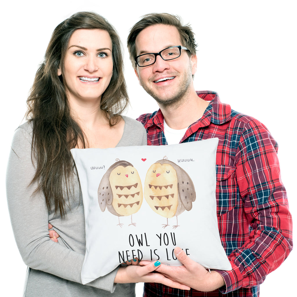 40x40 Kissen Eule Liebe Kissenhülle, Kopfkissen, Sofakissen, Dekokissen, Motivkissen, Eule, Eule Deko, Liebe, Hochzeit Spruch, Owl, All you need is love, Liebe Spruch, Freundin Geschenk, Freund, Wortspiel lustig