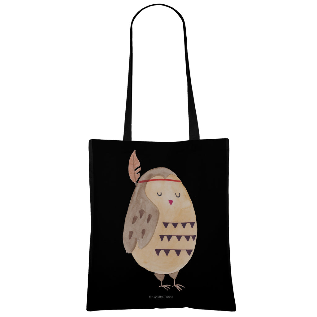 Tragetasche Eule Federschmuck Beuteltasche, Beutel, Einkaufstasche, Jutebeutel, Stoffbeutel, Eule, Eule Deko, Owl, Das Leben ist ein Abenteuer, Reisespruch, Federschmuck, Dekoration