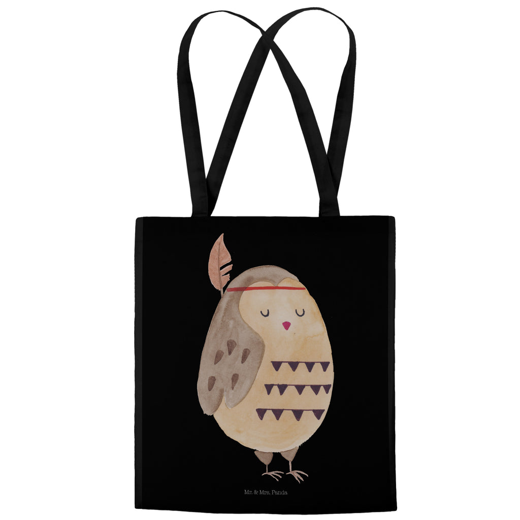 Tragetasche Eule Federschmuck Beuteltasche, Beutel, Einkaufstasche, Jutebeutel, Stoffbeutel, Eule, Eule Deko, Owl, Das Leben ist ein Abenteuer, Reisespruch, Federschmuck, Dekoration