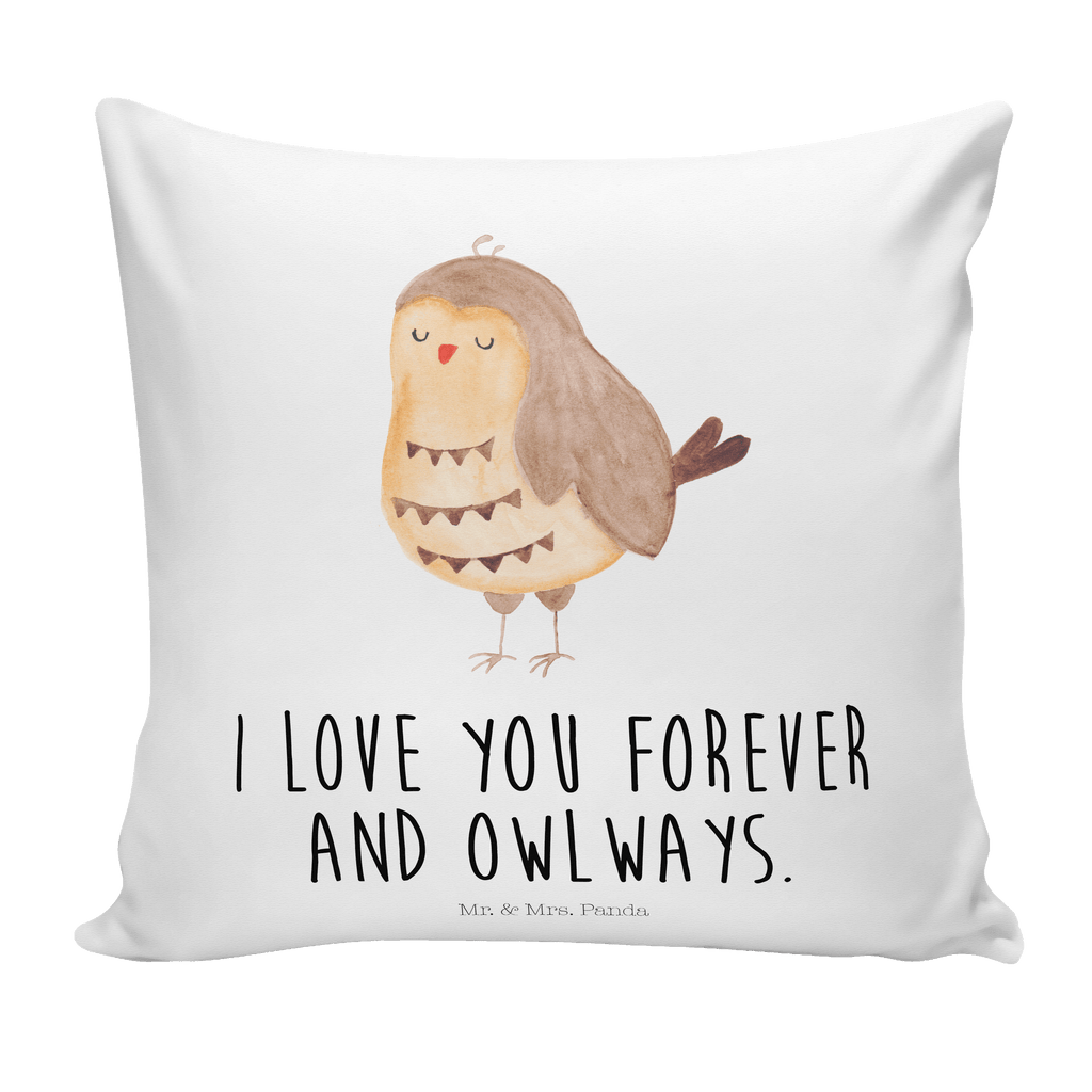 40x40 Kissen Eule Zufrieden Kissenhülle, Kopfkissen, Sofakissen, Dekokissen, Motivkissen, Eule, Eule Spruch, Eule deko, Owl, Liebe Spruch, Romantisch, Wortspiel lustig, Spruch schön, Geschenk Hochzeitstag