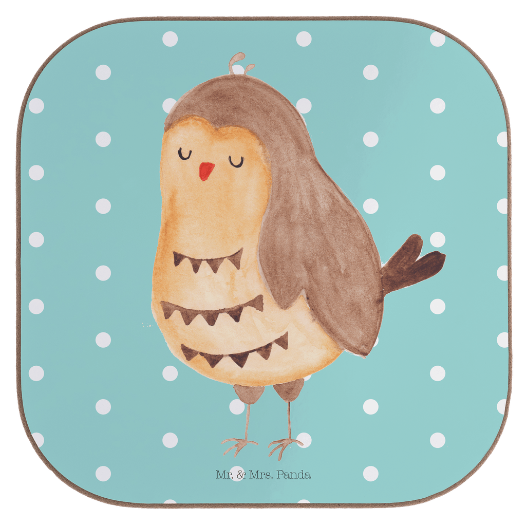 Quadratische Untersetzer Eule Zufrieden Bierdeckel, Glasuntersetzer, Untersetzer Gläser, Getränkeuntersetzer, Eule, Eule Spruch, Eule deko, Owl, Liebe Spruch, Romantisch, Wortspiel lustig, Spruch schön, Geschenk Hochzeitstag