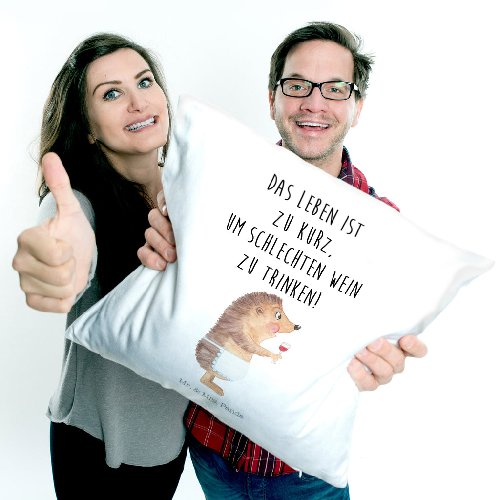 40x40 Kissen Igel mit Wein Kissenhülle, Kopfkissen, Sofakissen, Dekokissen, Motivkissen, Tiermotive, Gute Laune, lustige Sprüche, Tiere, Wein Spruch, Igel, Geschenk Weintrinker, Geschenk Weinliebhaber, Wein Deko, Weinglas, Rotwein, Weißwein, Wein trinken
