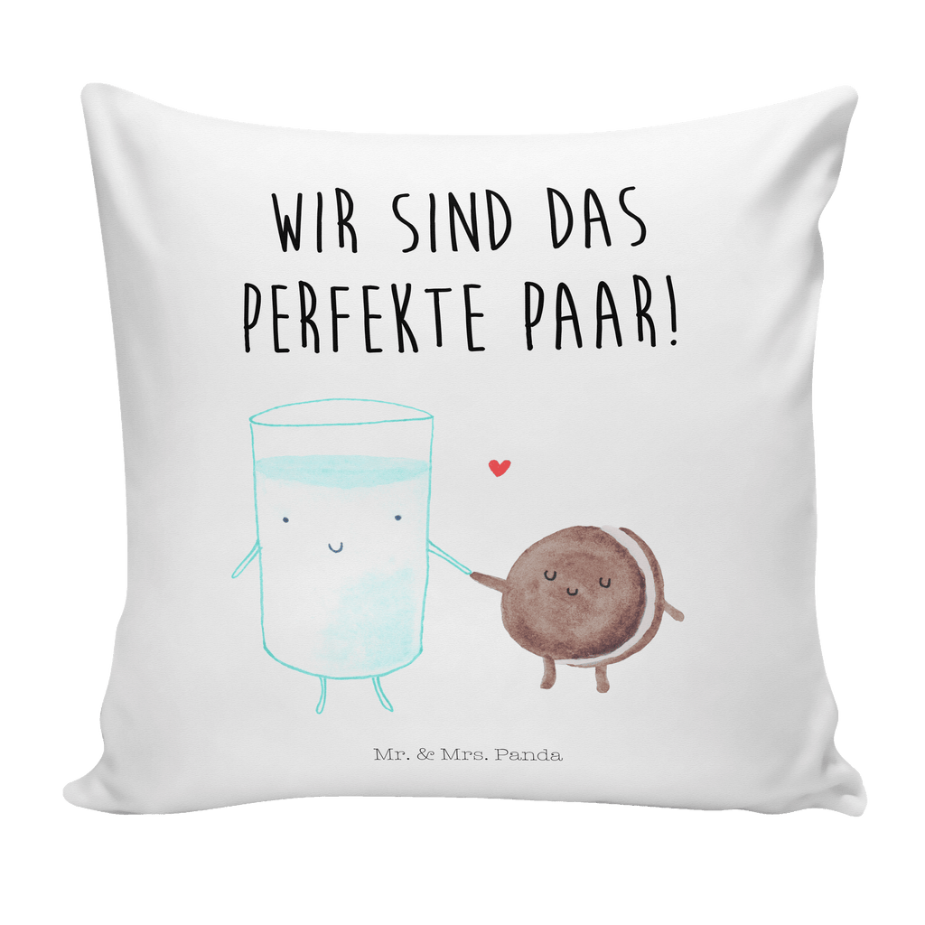 40x40 Kissen Milch & Keks Kissenhülle, Kopfkissen, Sofakissen, Dekokissen, Motivkissen, Tiermotive, Gute Laune, lustige Sprüche, Tiere, Milk, Cookie, Milch, Keks, Kekse, Kaffee, Einladung Frühstück, Motiv süß, romantisch, perfektes Paar